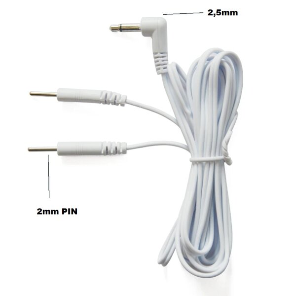 2 Stück 2,5mm Elektroden Kabel für EStim E-Stim Elektro Stimulation Coyote